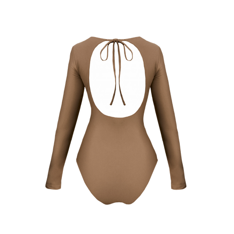 Isla Long Sleeve One-Piece - Truffle