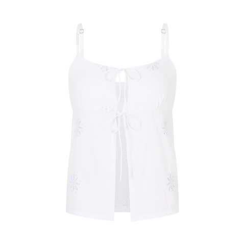Lara Top - White Eyelet 2.0