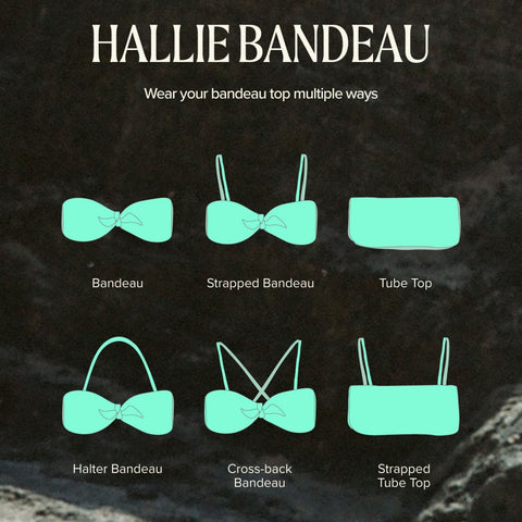 Hallie Bandeau Top - Lagoon