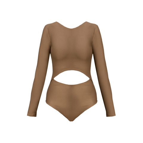 Isla Long Sleeve One-Piece - Truffle