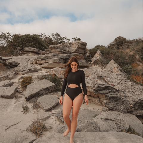 Isla Long Sleeve One-Piece - Ebony